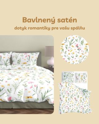 Romantické obliečky z bavlneného saténu je to pravé pre vašu spálňu a pokojný spánok. 🌙⭐️ Bavlnený satén je tkanina...
