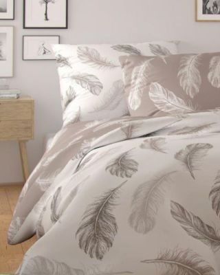 🤍Vneste do svojej spálne pokoj a harmóniu s našimi bavlnenými obliečkami v béžovo-bielej kombinácii. Jemný motív pierok...